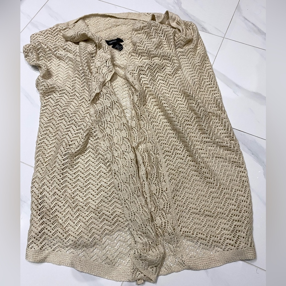 Forever 21 Cream Knit Sweater